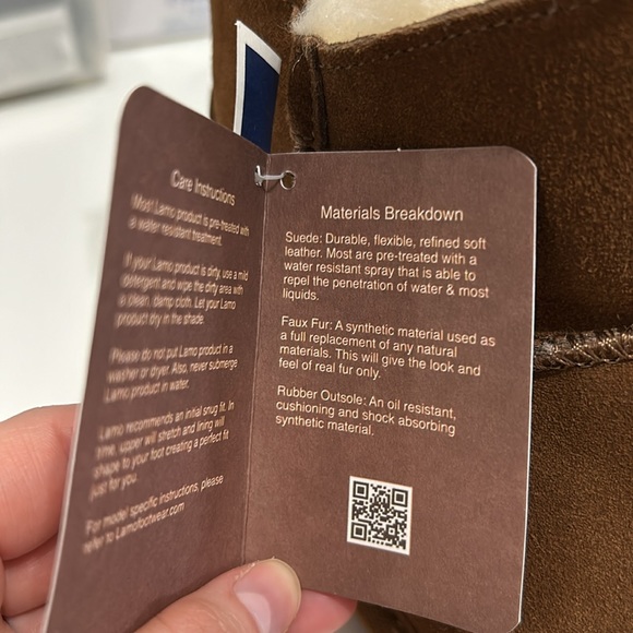 Lamo Suede Boots Lined Chestnut NWT - Picture 5 of 7